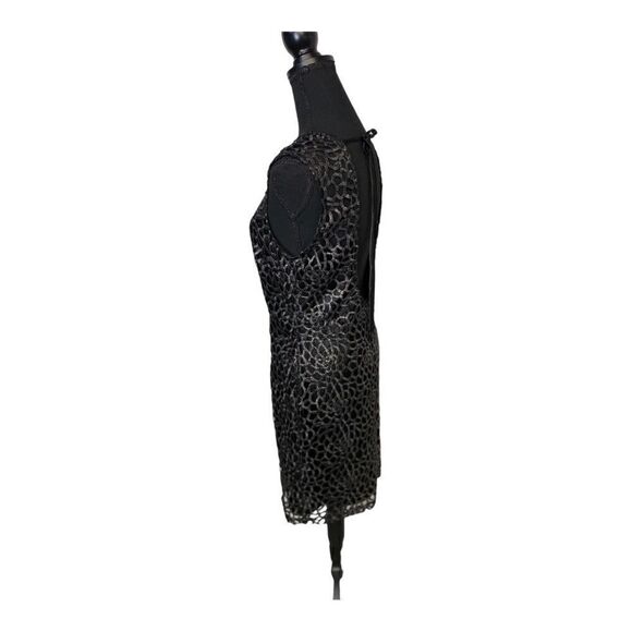 #131 LIPSY UK Black & Pewter Cocktail Dress - Picture 4 of 12